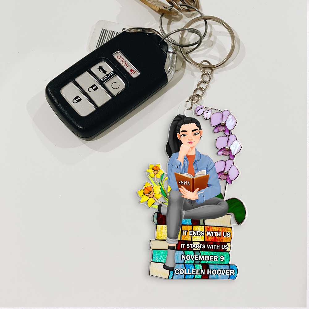 Personalized Book Lover Keychain - Customizable Gift Keychains PopCulturePrints