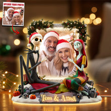 Load image into Gallery viewer, Light Up Your Christmas Memories: Midnight Christmas Light Box - Personalized Photo Gift for Couples, Friends &amp; Family Light Box PopCulturePrints
