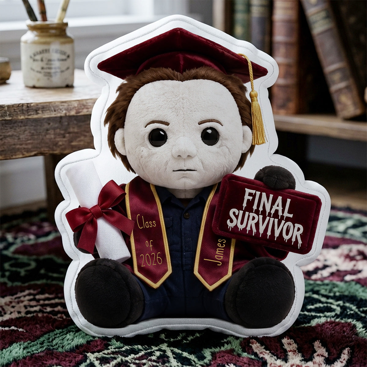 Final Survivor - Celebrate Graduation Custom Shape Pillow - Personalized Gifts For Graduates Pillow PopCulturePrints
