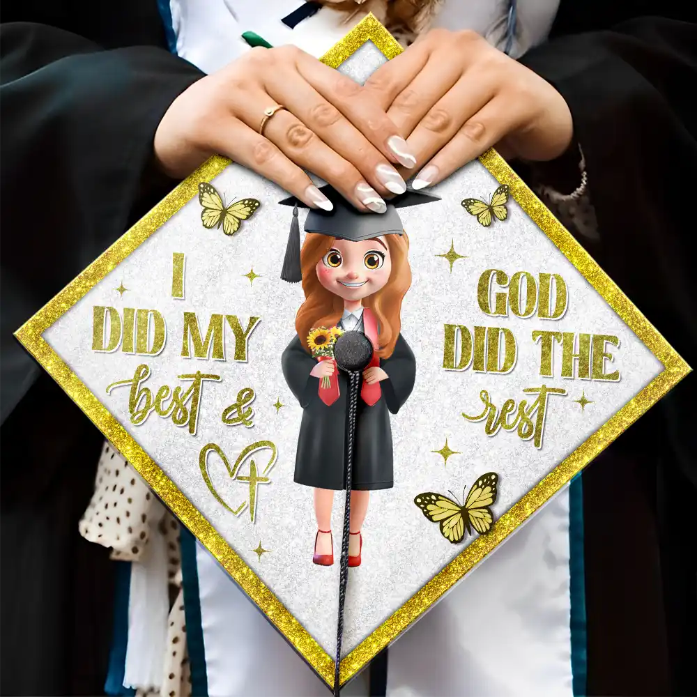 I Did My Best - Personalized Graduation Cap Topper for the Ultimate Graduate Graduation Cap Topper PopCulturePrints