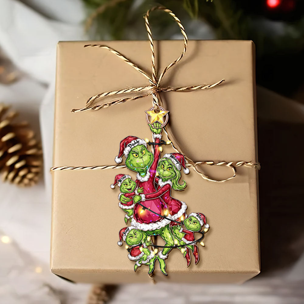 Celebrate Your Family with a Mischievous Twist - Personalized Family Tree Ornament Ornament PopCulturePrints