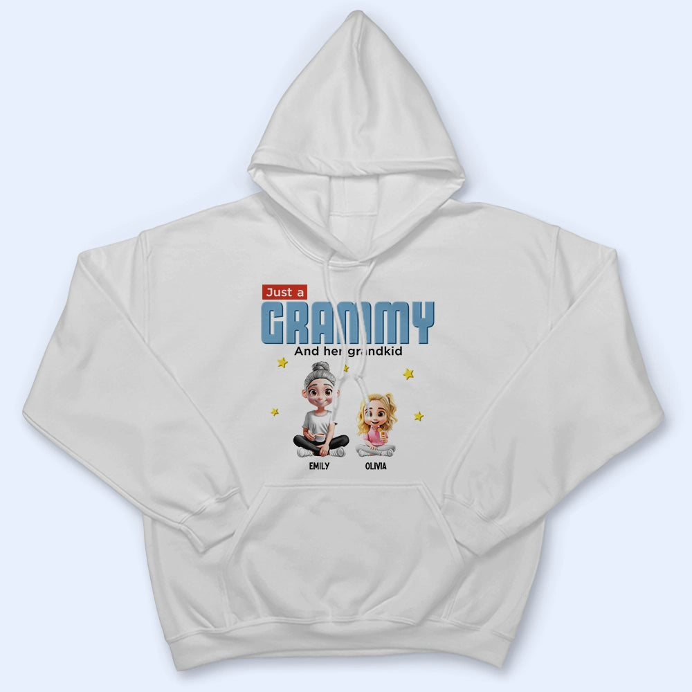 Just A Grandma And Her Grandkids - Personalized T-Shirt T-shirt PopCulturePrints