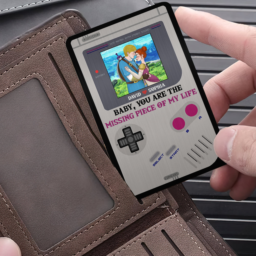 Retro Game Love | Valentine's Day Gifts | Personalized Couple Wallet Card Wallet Card PopCulturePrints