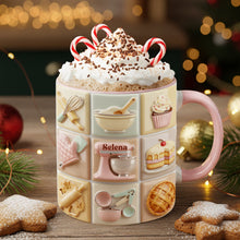 Load image into Gallery viewer, Bake With Love Accent Mug - Customizable Gift for Passionate Bakers Coffee Mug PopCulturePrints
