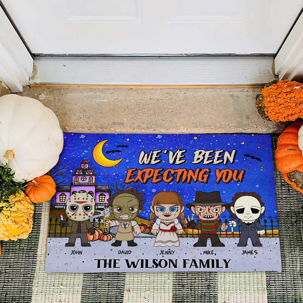 Personalized Spooky Family Halloween Doormat Doormat PopCulturePrints