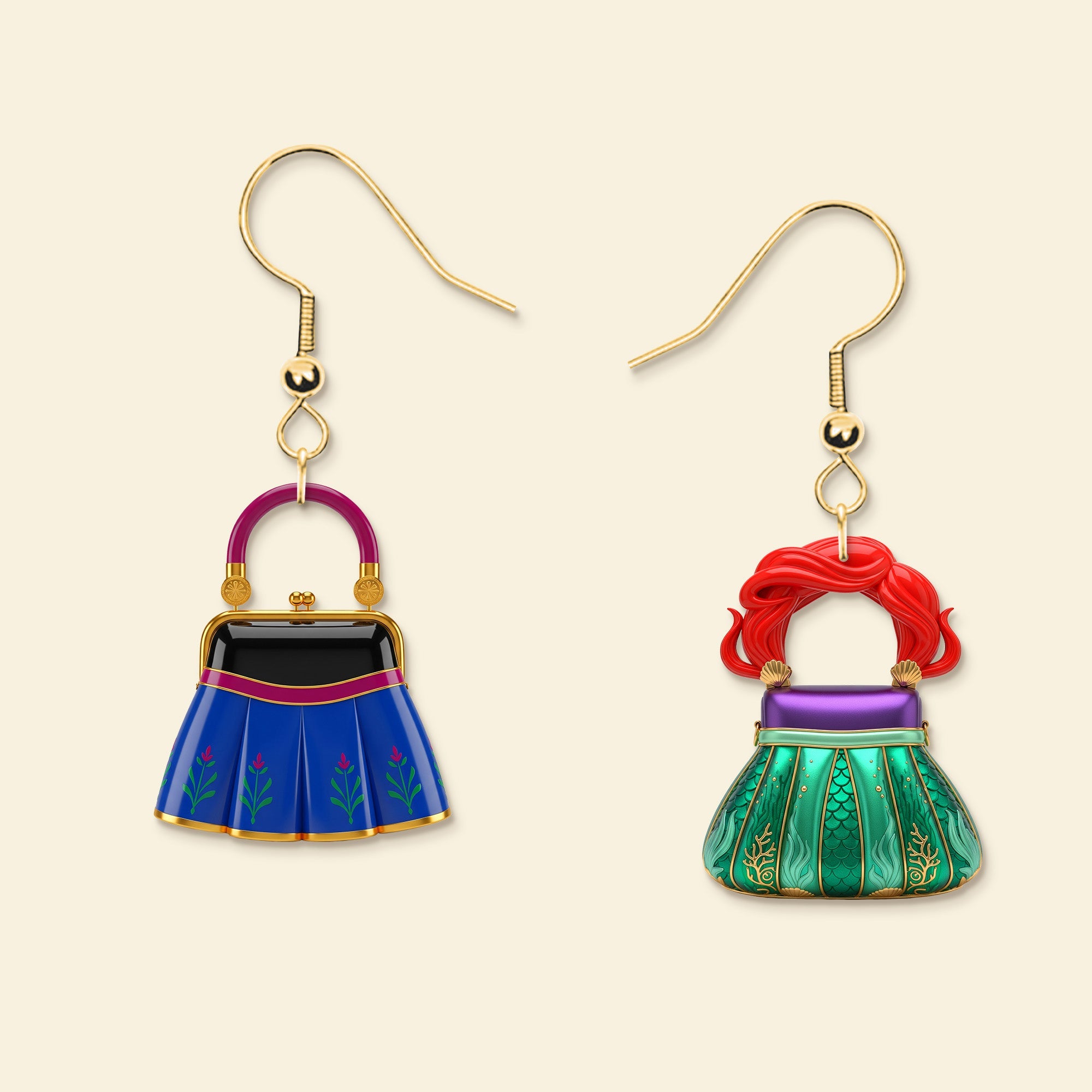 “Every Princess Deserves a Touch of Magic” - Handbag Acrylic Earrings - Personalized Gift for Princess Lovers Earrings PopCulturePrints