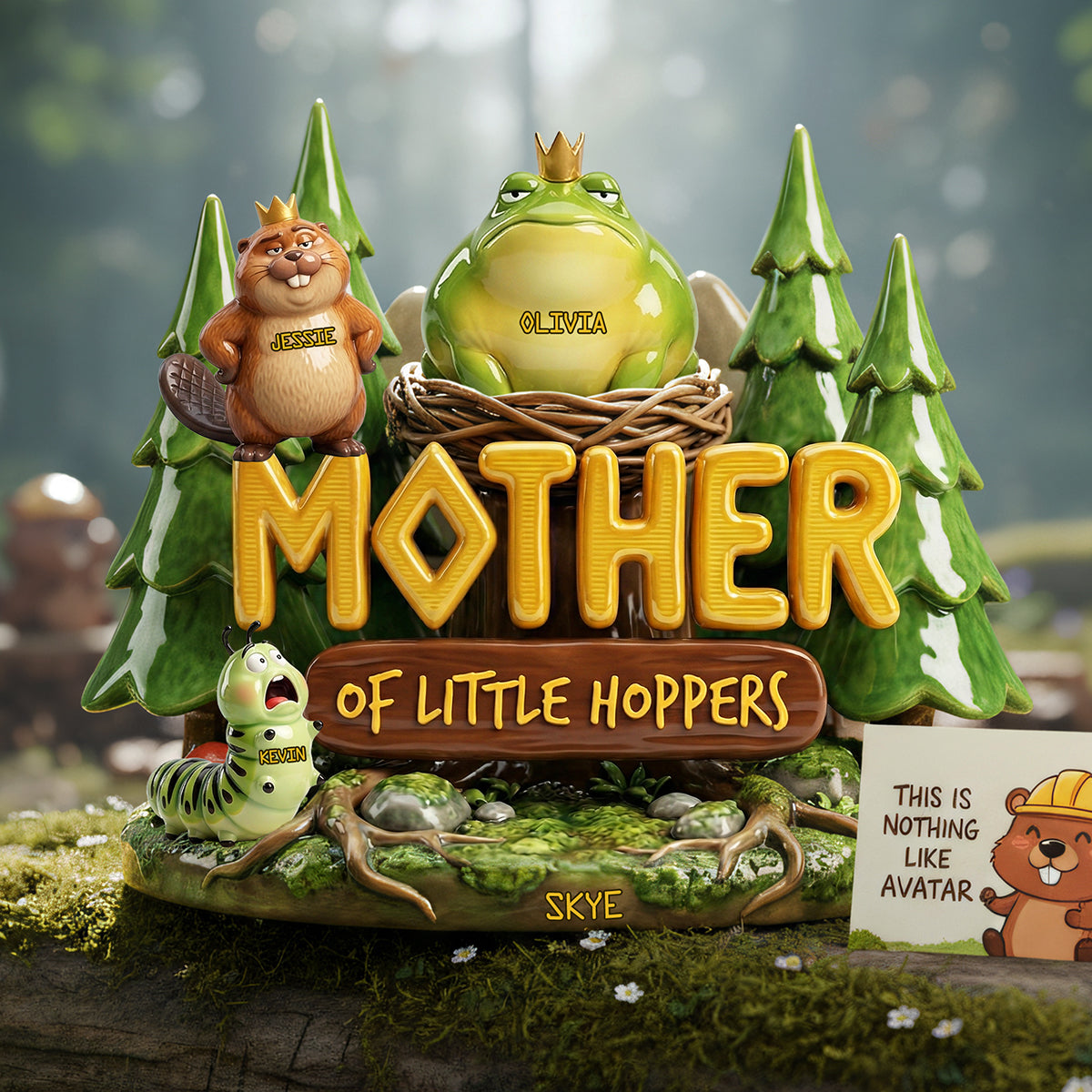 “Celebrate the Love of a Mother” - Personalized Mother Of The Kids Acrylic Plaque - Unique Gift for Mom, Grandma, and More Shaped Plaques PopCulturePrints