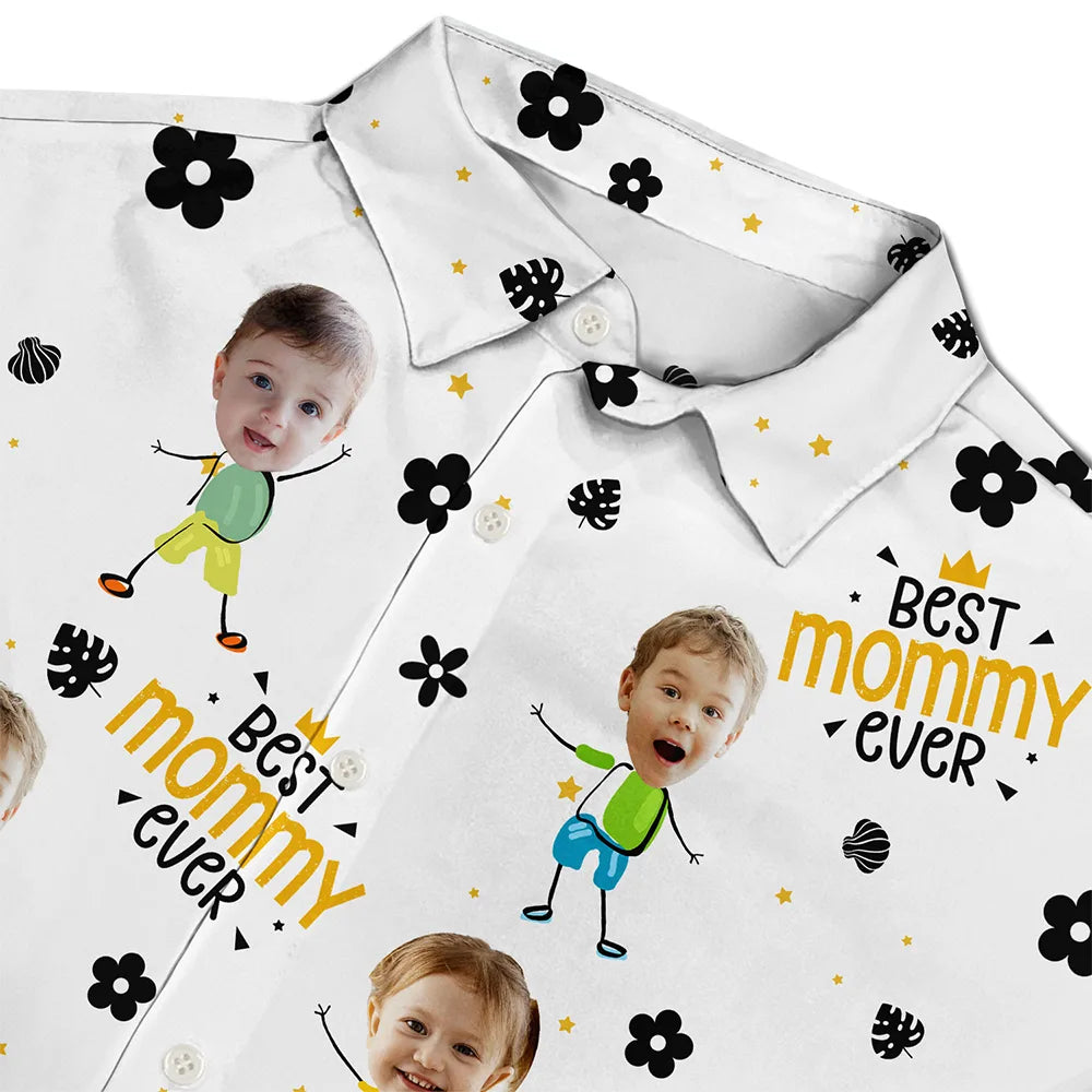 The Best Mom Ever - Custom Photo Hawaiian Shirt for Mother's Day Gifts Hawaiian Shirt PopCulturePrints