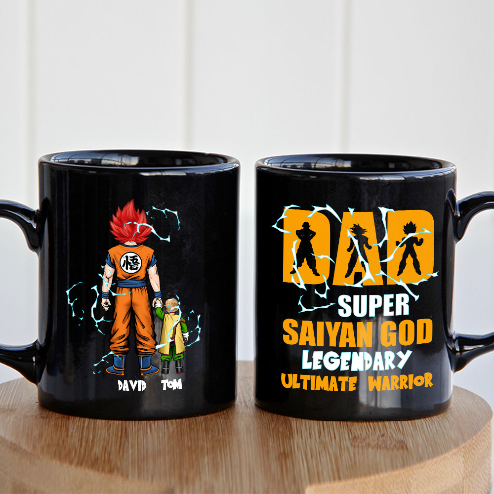 Personalized Super Saiyan Dad Coffee Mug Coffee Mug PopCulturePrints