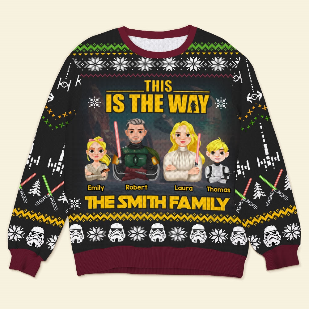 Personalized Family Sci-Fi Ugly Christmas Sweater