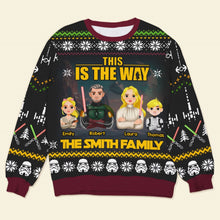 Load image into Gallery viewer, Personalized Family Sci-Fi Ugly Christmas Sweater
