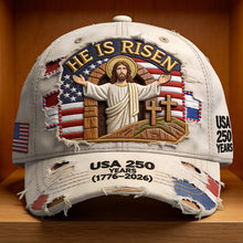 Load image into Gallery viewer, He Is Risen - Celebrate America's 250th Anniversary with Personalized Classic Cap - Meaningful Gift for Christians Caps PopCulturePrints

