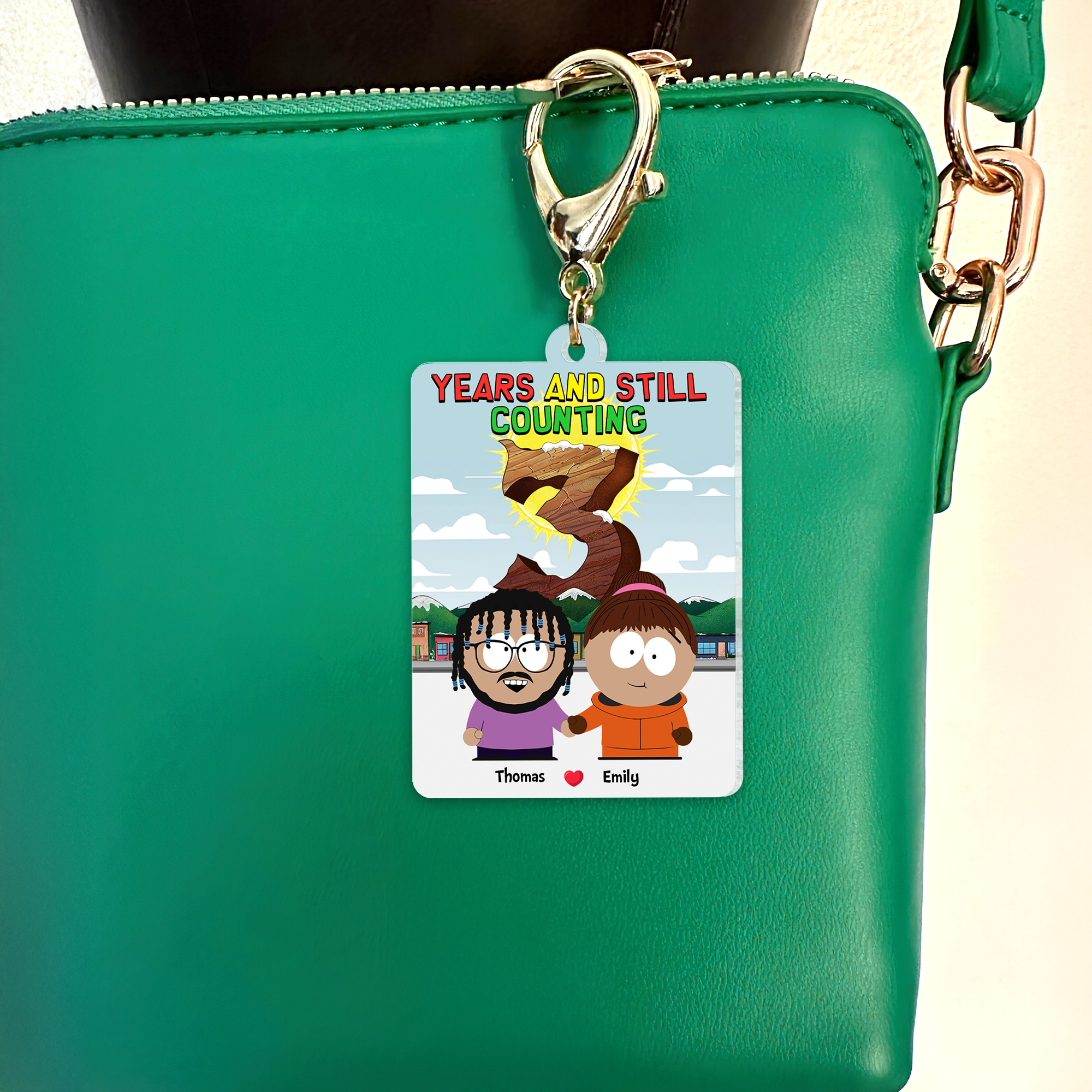 Personalized Couple Keychain - Unique Valentine's Day Gifts for Lovebirds Keychains PopCulturePrints