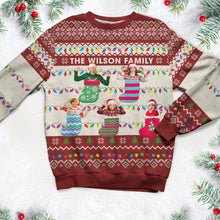 Load image into Gallery viewer, Personalized Family Photo Ugly Christmas Sweater - Festive Holiday Gift
