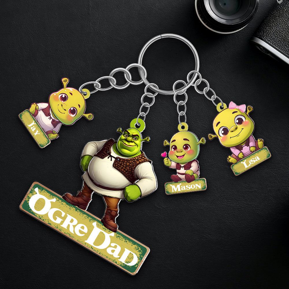 Personalized Ogre Dad Keychain - Father’s Day Gift Keychains PopCulturePrints