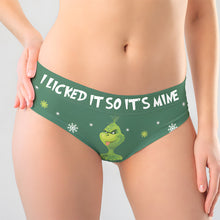 Load image into Gallery viewer, Quirky Women's Briefs - I Licked It So It's Mine Boxer Briefs PopCulturePrints
