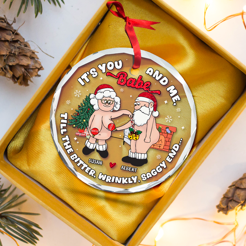 Personalized Funny Couples Christmas Ornament - Unique Valentine's Day Gifts Ornament PopCulturePrints