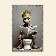 Load image into Gallery viewer, Personalized Funny Metal Sign For Movie Fans - Movie Character Reading in Toilet
