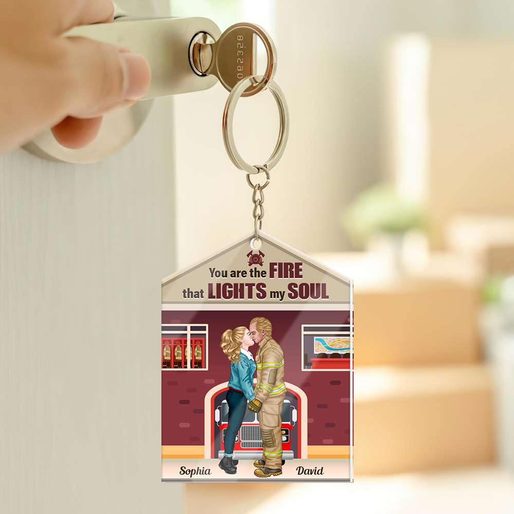 Personalized Keychain: You're The Fire That Lights My Soul Keychains PopCulturePrints