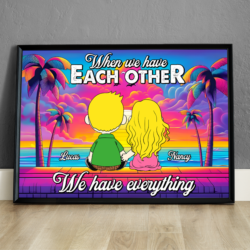 Personalized Couple Canvas Print - A Perfect Gift for Lovebirds Poster & Canvas PopCulturePrints
