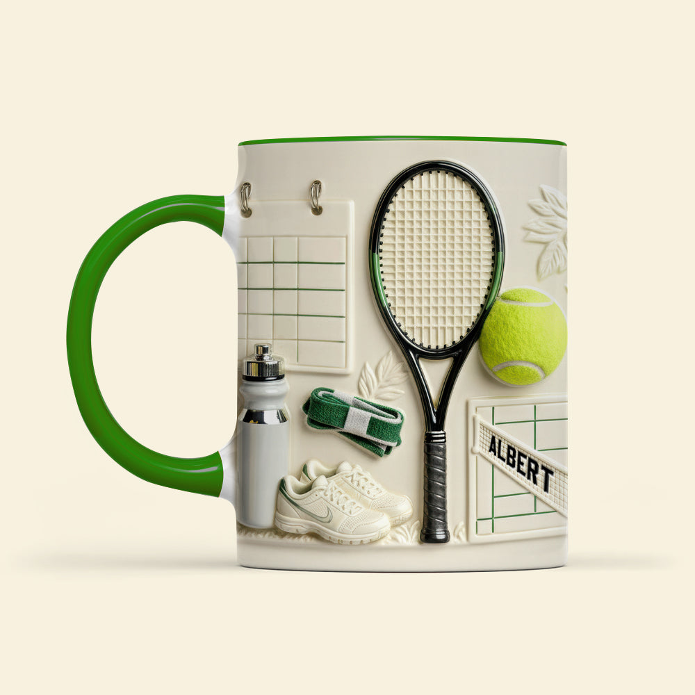 Serve Up Joy with Every Sip - Personalized Match Day Tennis Coffee Mug - Perfect Gift for Tennis Lovers Coffee Mug PopCulturePrints