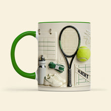 Load image into Gallery viewer, Serve Up Joy with Every Sip - Personalized Match Day Tennis Coffee Mug - Perfect Gift for Tennis Lovers Coffee Mug PopCulturePrints
