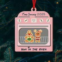 Load image into Gallery viewer, Personalized &#39;Bun in the Oven&#39; Christmas Ornament for Expecting Parents
