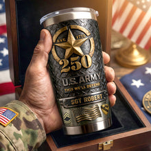 Load image into Gallery viewer, Proud American Veteran Tumbler - A Personalized Gift for Heroes Tumbler Cup PopCulturePrints
