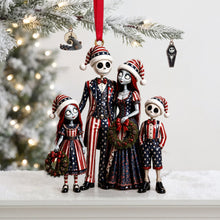 Load image into Gallery viewer, "Celebrate the Spooky Season with Patriotic Flair" - Personalized Spooky Patriotic Family Ornament - Unique Gift for Family and Friends
