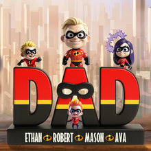 Load image into Gallery viewer, “A Super Dad Like No Other!” - Personalized Super Dad Acrylic Plaque Gifts for Dads Shaped Plaques PopCulturePrints
