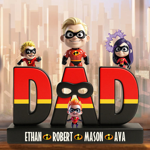 “A Super Dad Like No Other!” - Personalized Super Dad Acrylic Plaque Gifts for Dads Shaped Plaques PopCulturePrints