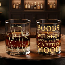 Load image into Gallery viewer, “Cheers to Love and Laughter!” - The Best Mood Round Glass - Personalized Gifts For Couples Glass PopCulturePrints
