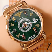 Load image into Gallery viewer, “Adventure Awaits: Dive into Fantasy” - Epic Flight Adventure Mesh Strap Quartz Watch - Personalized Gift for Fantasy Fans Quartz Watch PopCulturePrints
