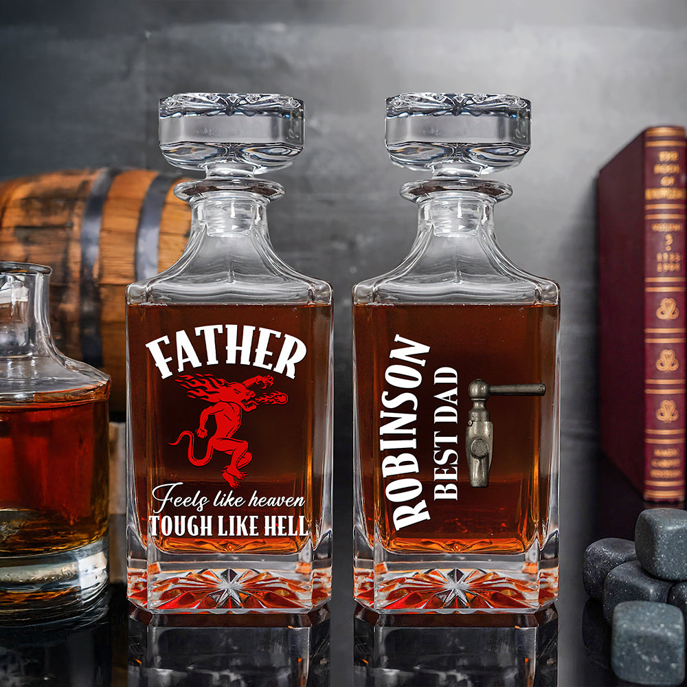 Best Father All Time! - Custom Personalized Whiskey Bottle for Dad Whiskey Bottle PopCulturePrints