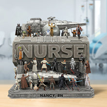 Load image into Gallery viewer, &quot;Best Nurse In The Galaxy&quot; - Personalized Acrylic Plaque for Nurses Shaped Plaques PopCulturePrints
