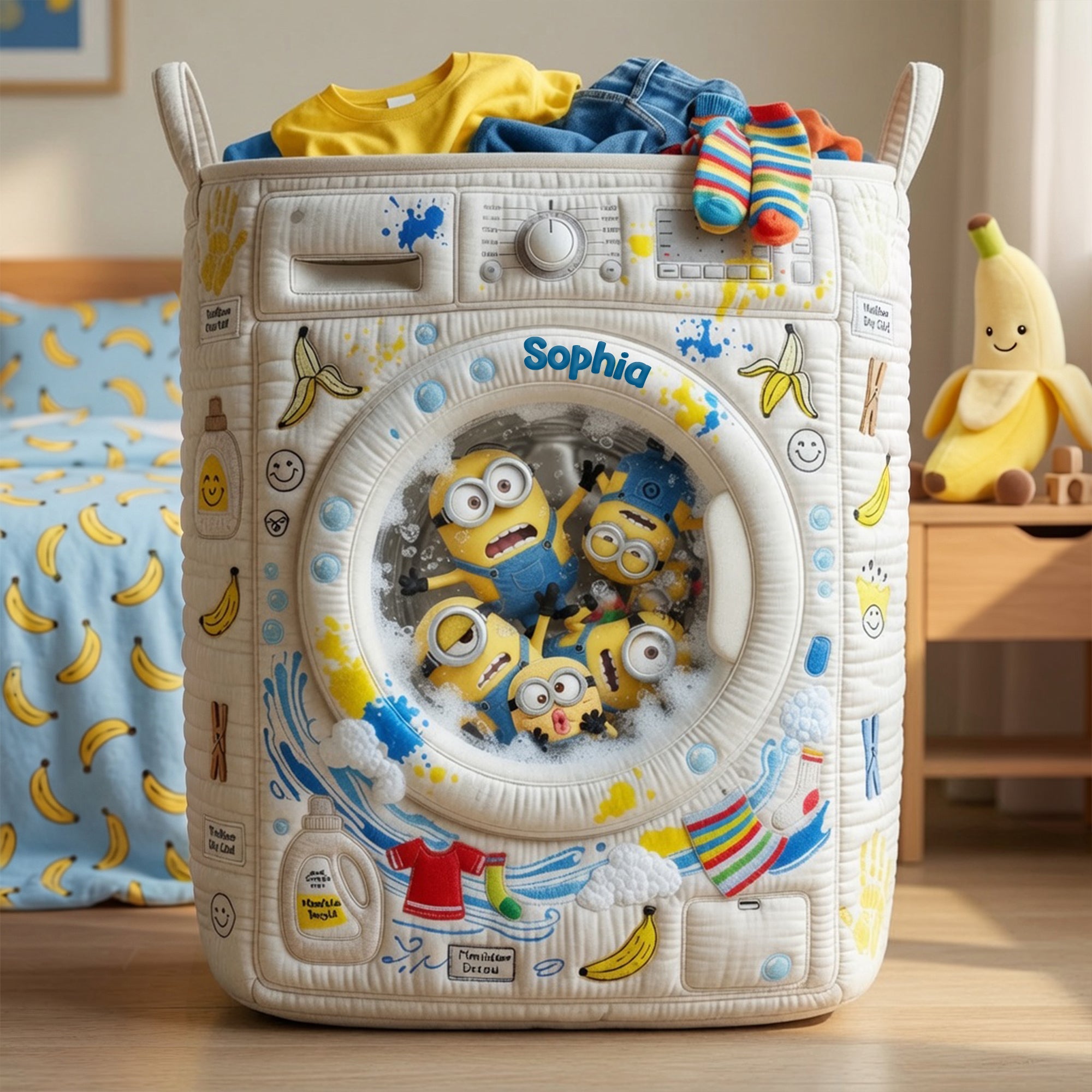 Messy Load Quilted Laundry Basket, Personalized Gifts 04qhlu100726 Laundry Basket PopCulturePrints