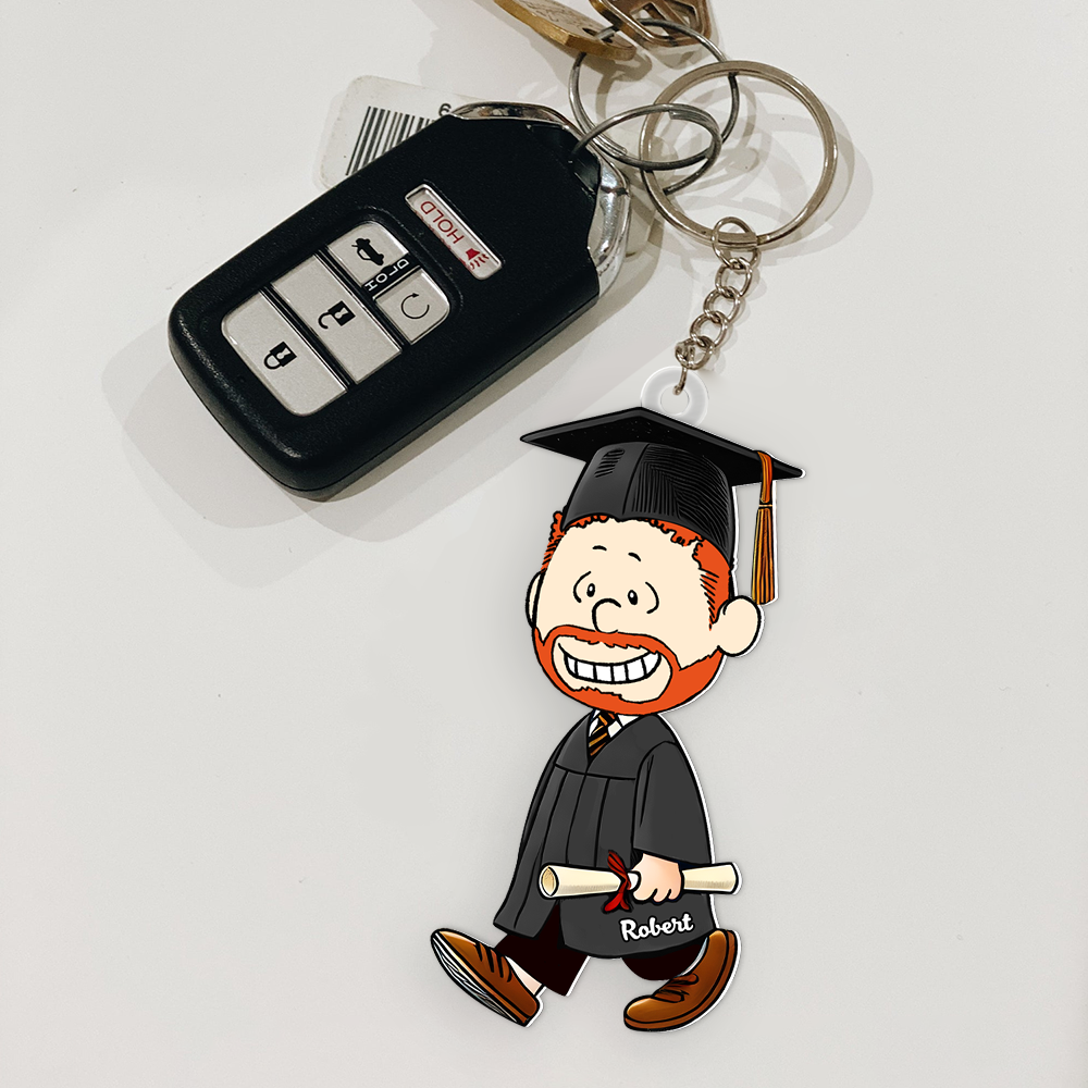 Custom Graduation Keychain - Personalized Graduate Gift Keychains PopCulturePrints
