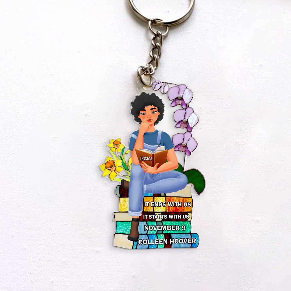 Personalized Book Lover Keychain - Customizable Gift Keychains PopCulturePrints