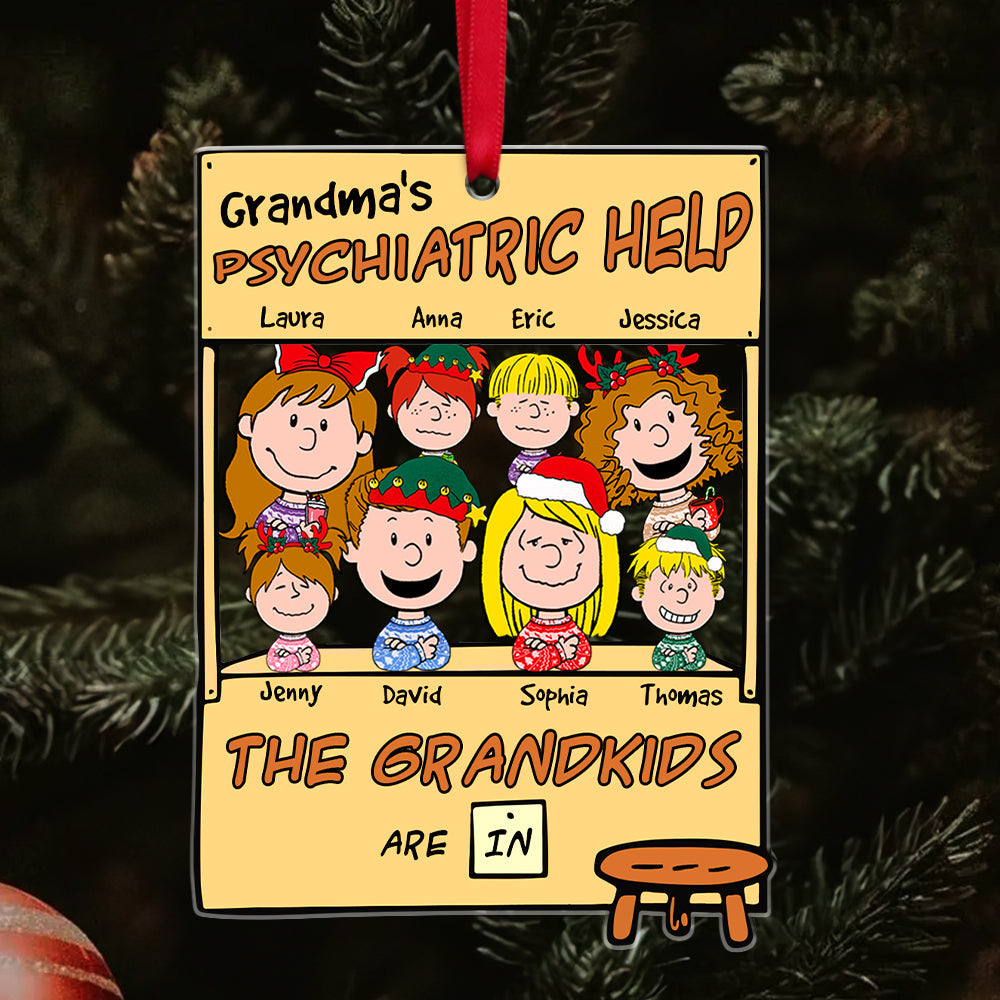 Personalized Christmas Ornament for Grandma – Grandkids Are In Ornament PopCulturePrints