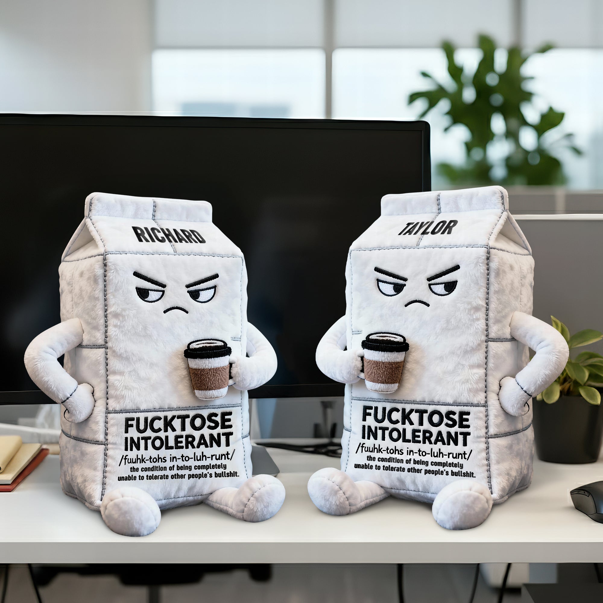 "Embrace the Humor of Being Stupidly Intolerant" - Custom Shape Pillow, Perfect Personalized Gift for Office Workers Pillow PopCulturePrints