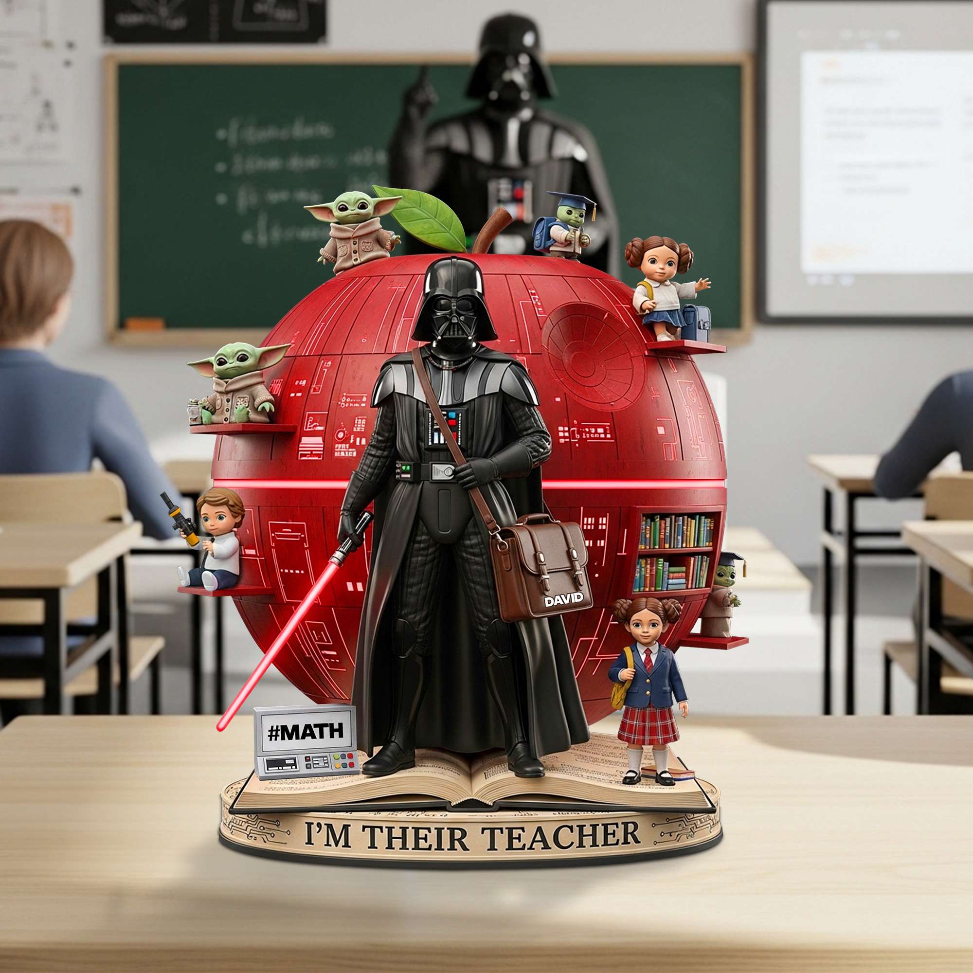 Galactic Teacher Acrylic Plaque - Personalized Gifts for Teachers Shaped Plaques PopCulturePrints