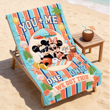 Load image into Gallery viewer, You + Me Beach Towel - Personalized Gift for Couples
