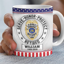 Load image into Gallery viewer, Personalized Police Officer Rank Badge Custom Mug Coffee Mug PopCulturePrints
