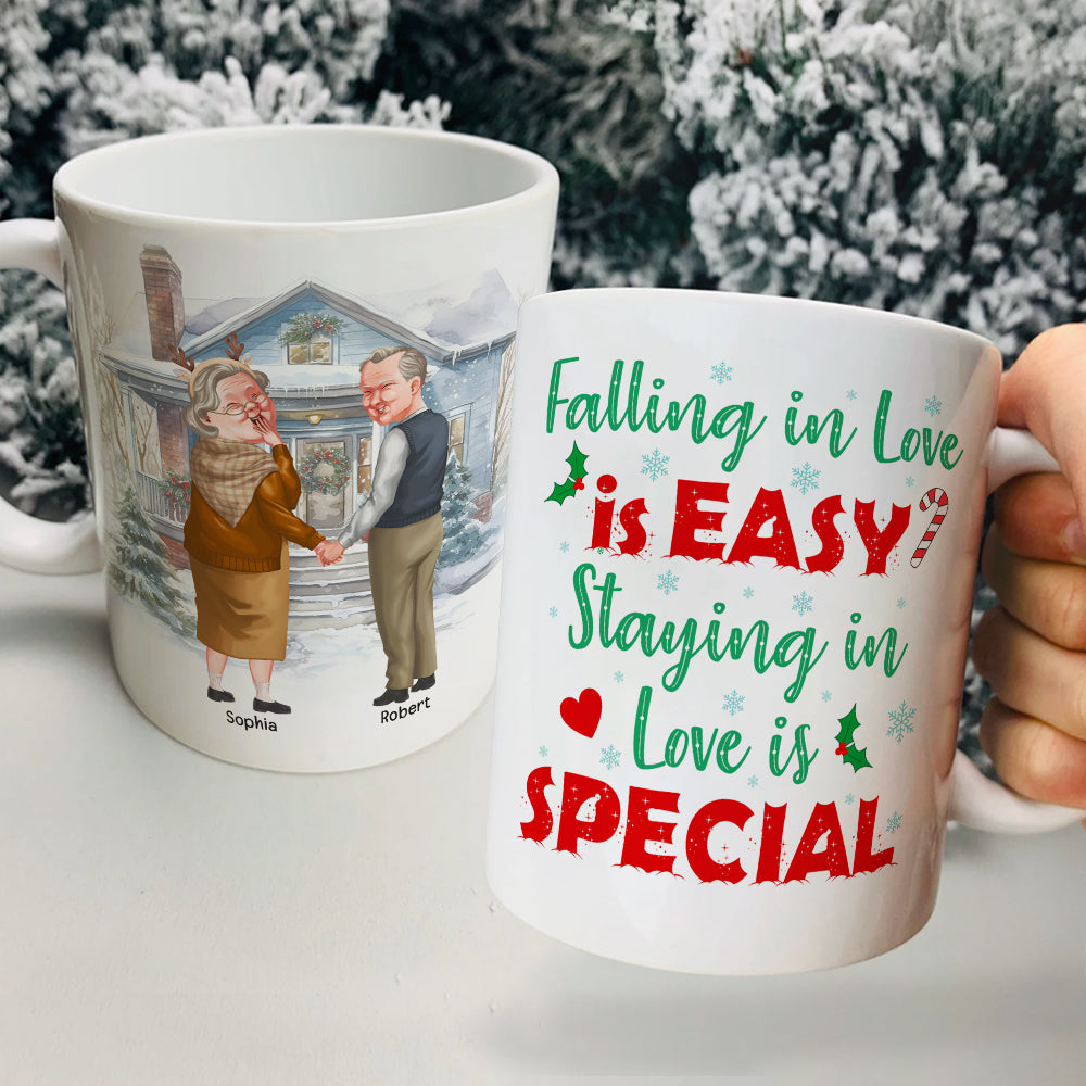 Personalized Old Couple Coffee Mug - Love is Special Gift