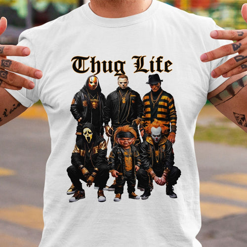 Halloween Thug Life Horror Characters Shirt for Fans Shirts PopCulturePrints