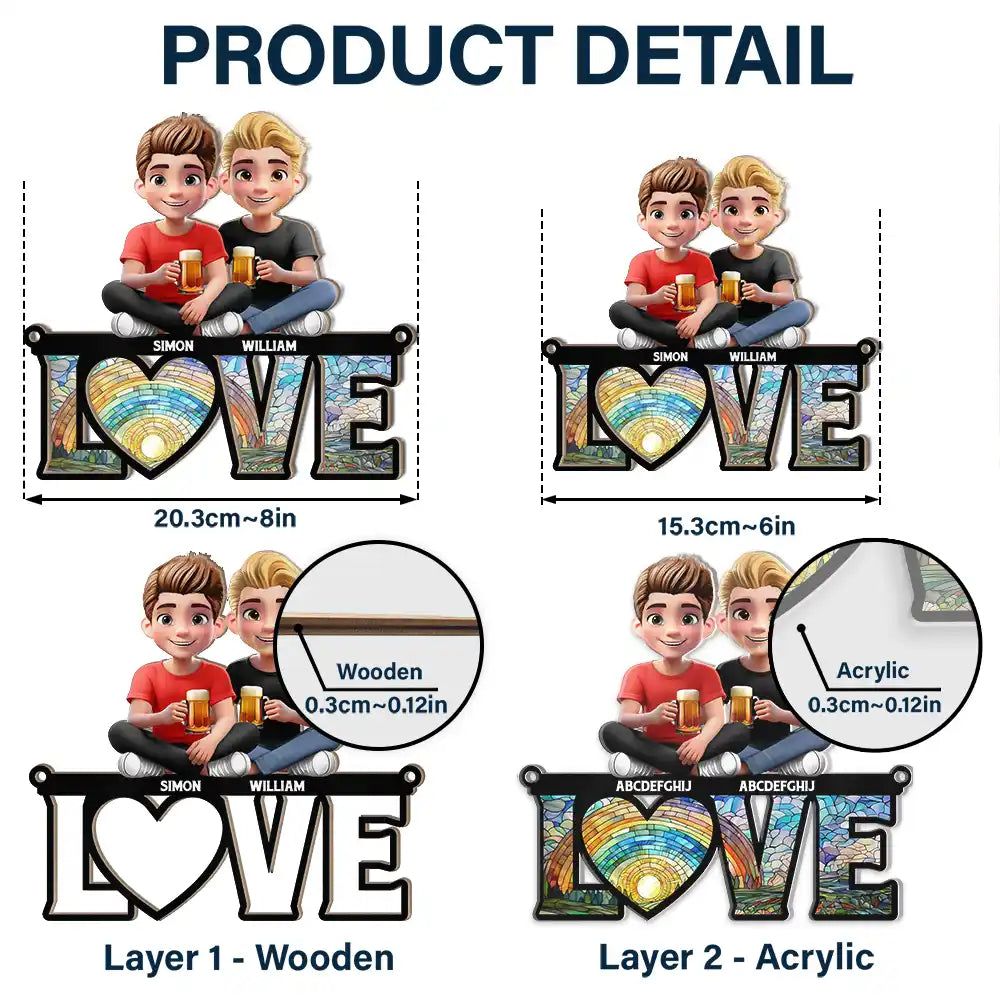 “Super Dads Deserve Super Gifts” - Personalized Super Dad Keychain - Gift for Dad, Grandpa, and Father Figures Suncatcher Ornament PopCulturePrints