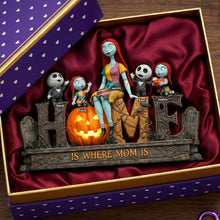 Load image into Gallery viewer, Home is Where Mom Is - Personalized Mom and Kids Spooky Acrylic Plaque - Gift for Mom, Grandmother, and More Shaped Plaques PopCulturePrints
