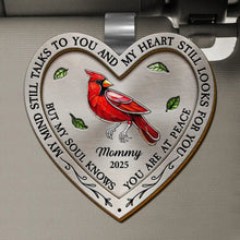 Load image into Gallery viewer, My Heart Still Talks To You - Personalized Heart Shaped Car Visor Clip Car Visor Clip PopCulturePrints
