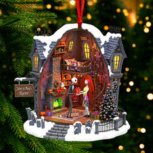 Load image into Gallery viewer, Spooky Love Christmas Ornament – Customizable Gift for Couples Ornament PopCulturePrints
