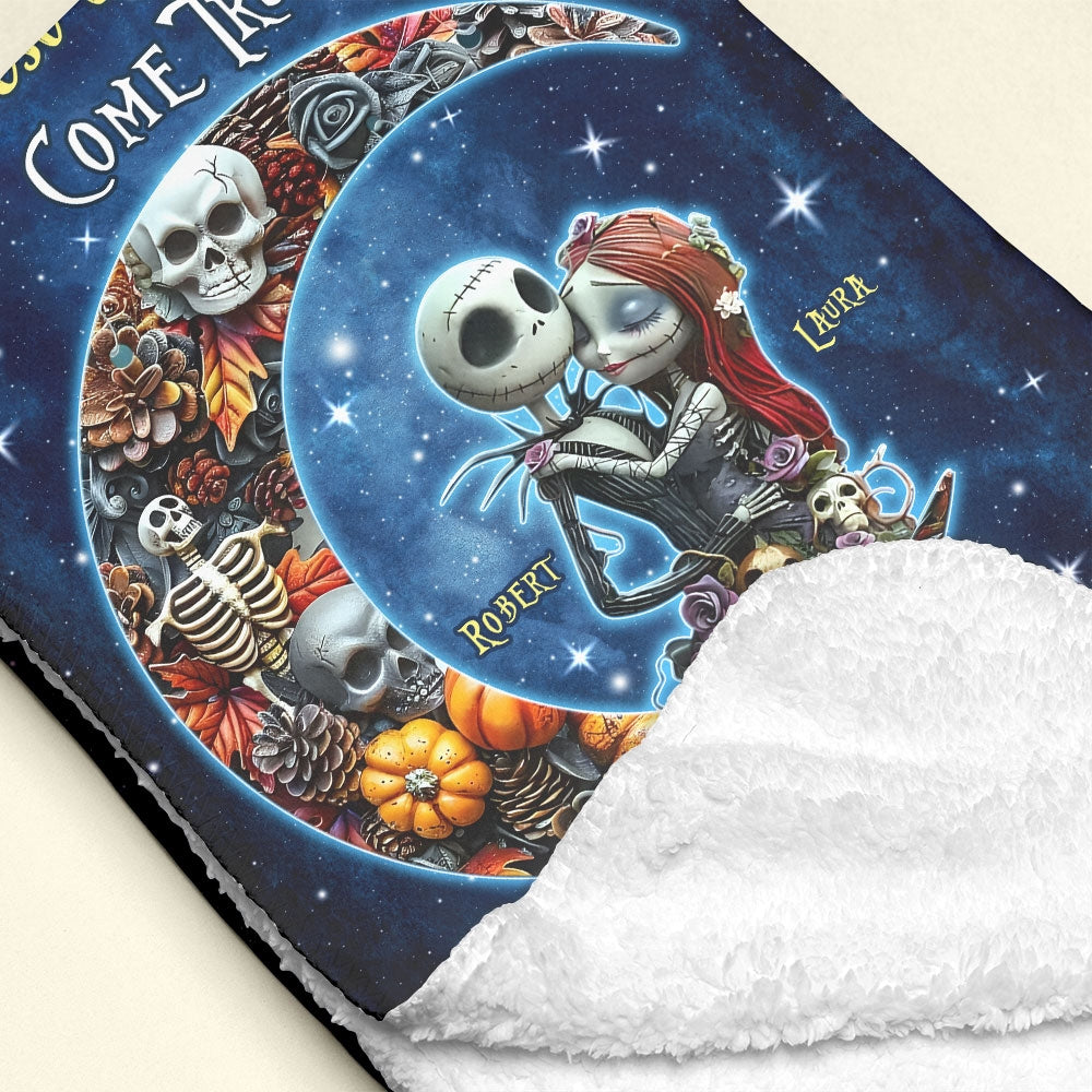 Personalized Halloween Couples Blanket | Best Nightmare Gift | Valentine's Day Gifts Blanket PopCulturePrints